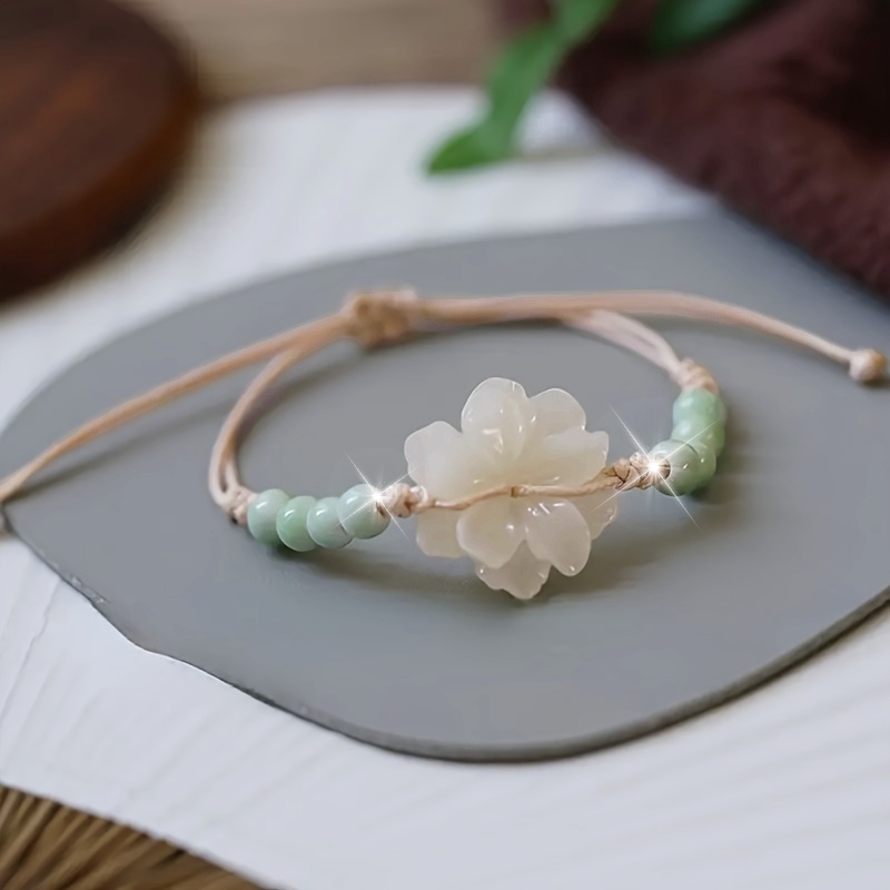 Ceramic Flower Vintage Chinese Ethnic Bracelet